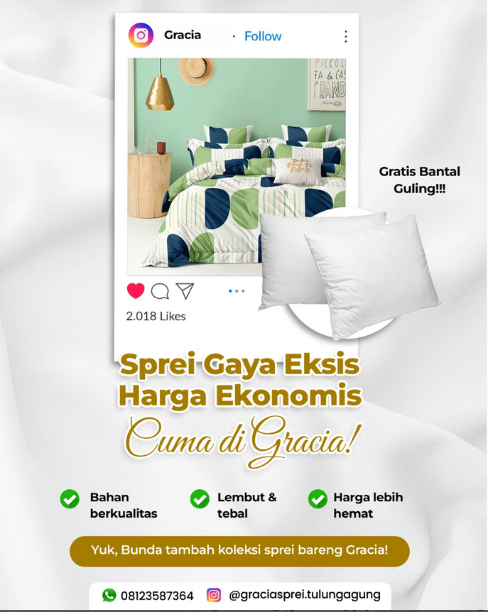 <p>Nggak cuma outfit yang eksis, sprei juga dong! 